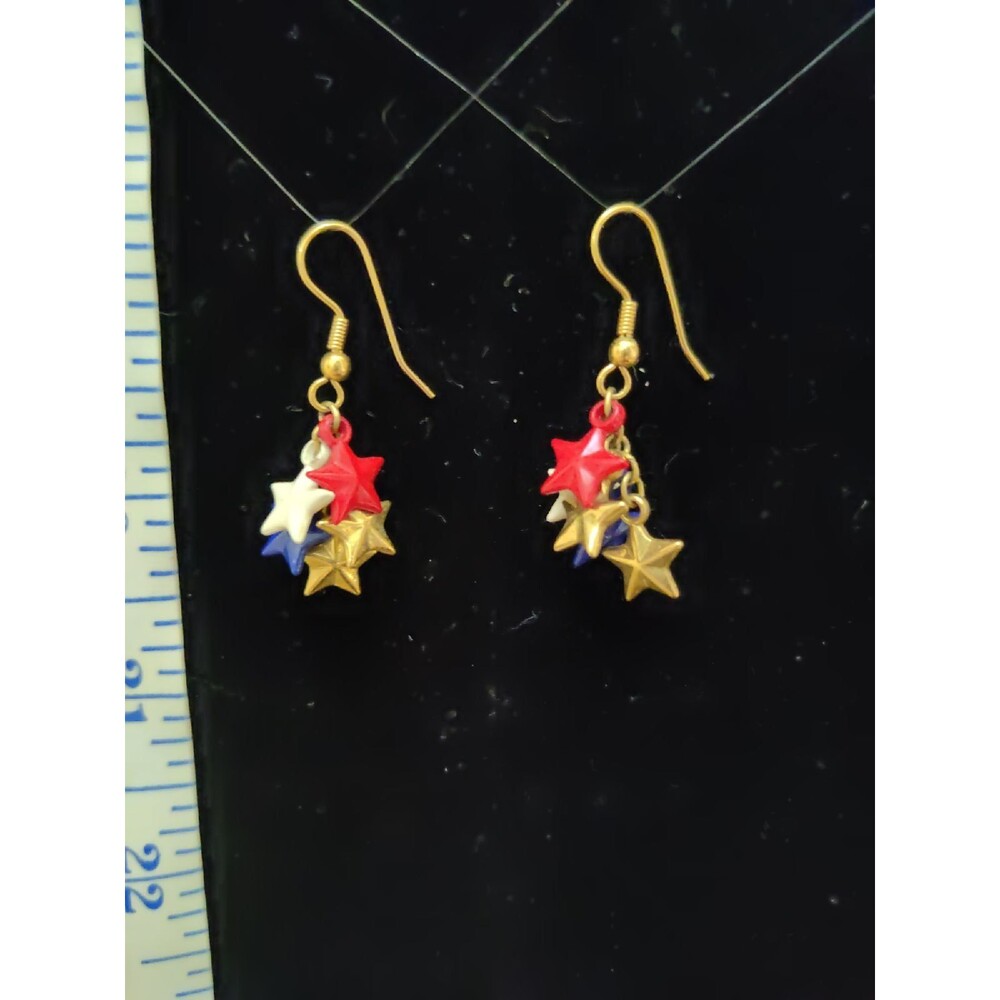Red White Blue Stars Earrings